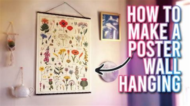 how to hang a poster without a frame