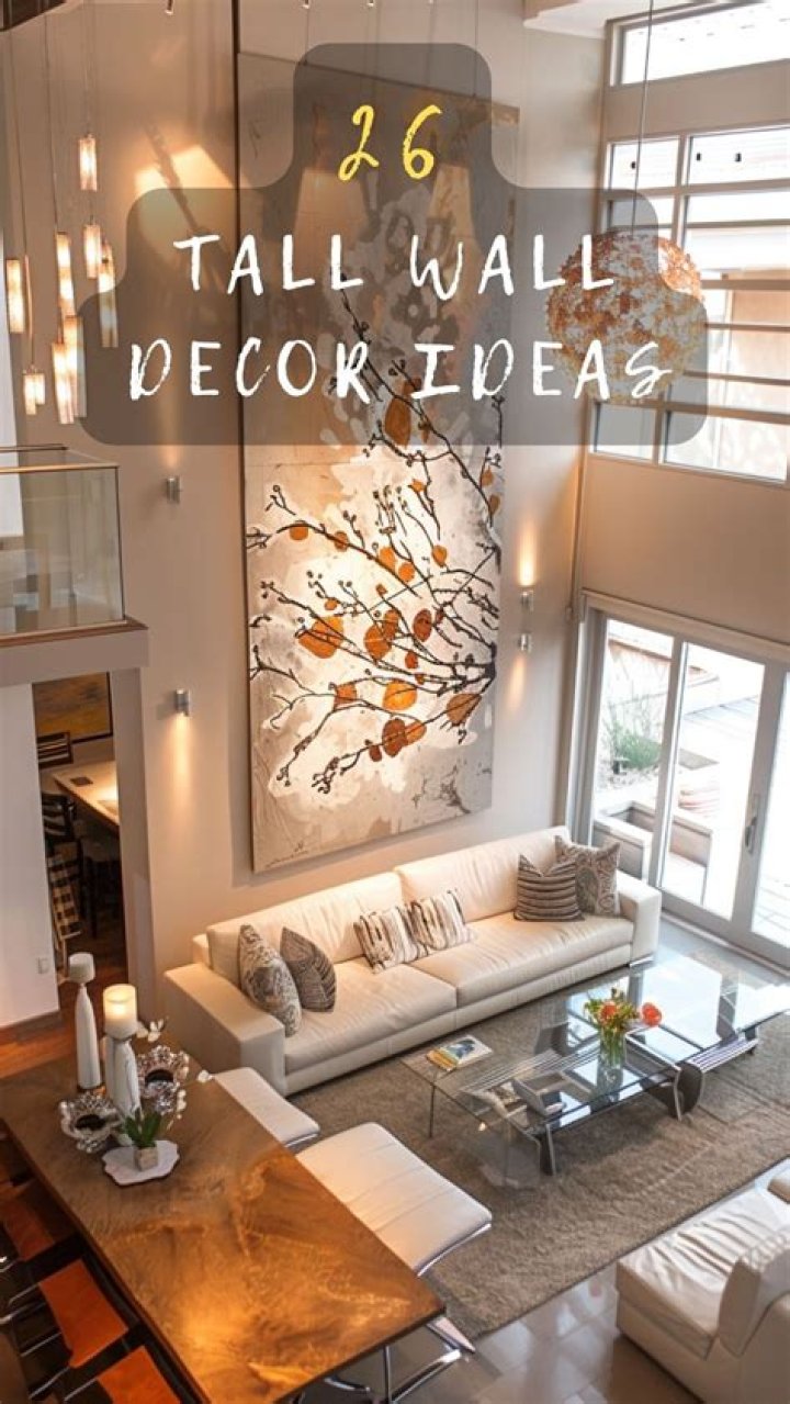 how to hang pictures on walls with high ceilings