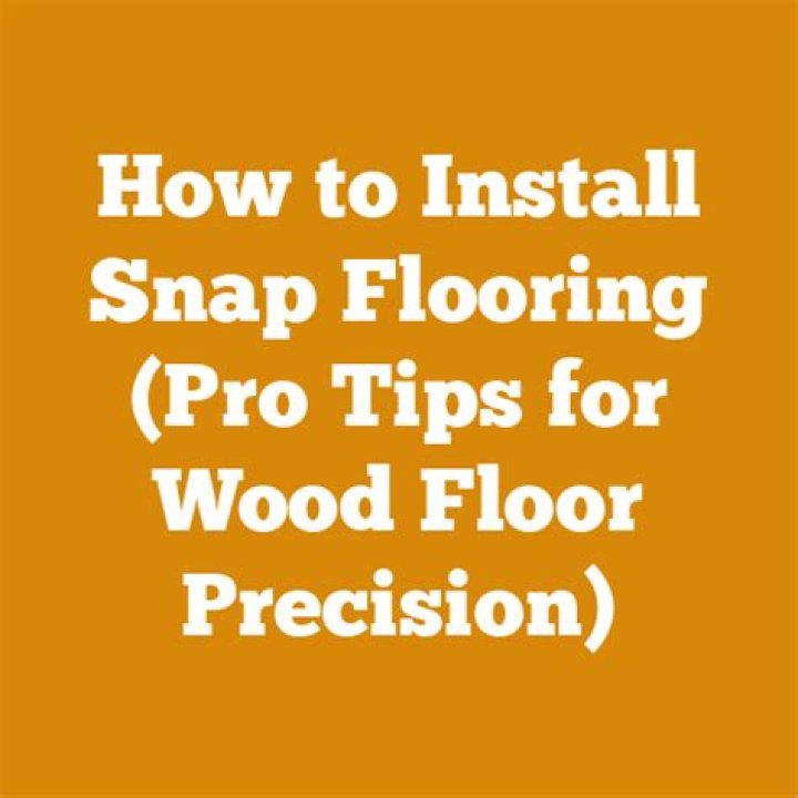 how to install snap flooring