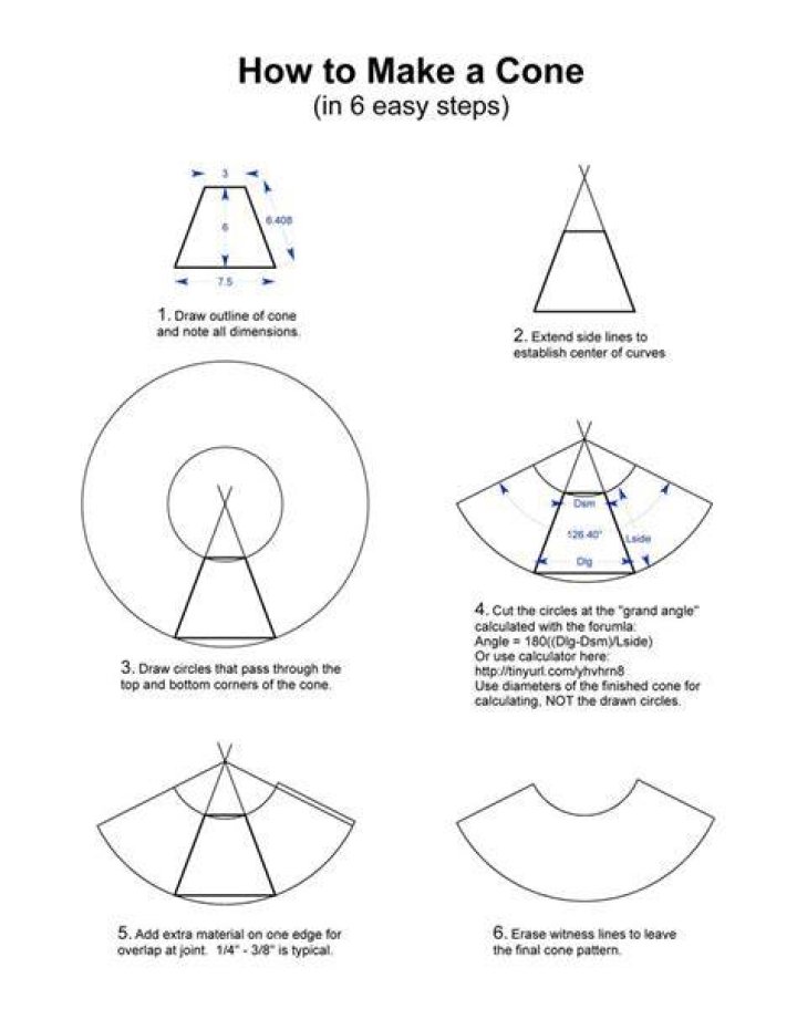 how to make a cone pattern