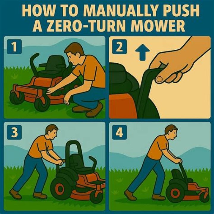 how to manually push a zero turn mower