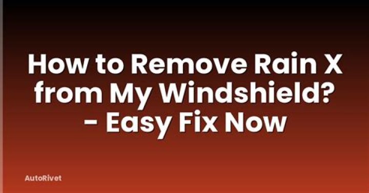 how to remove rain x