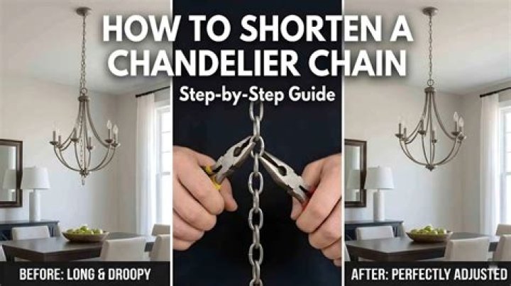 how to shorten chandelier chain