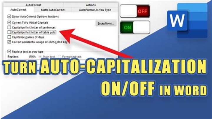 how to turn on auto capitalization in word 2016