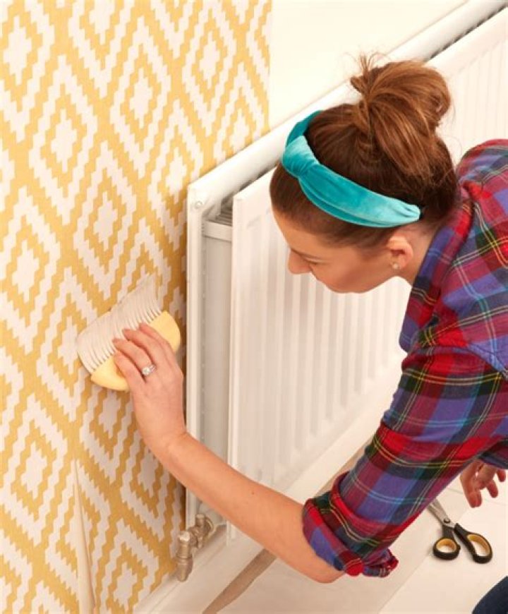 how to wallpaper behind a radiator
