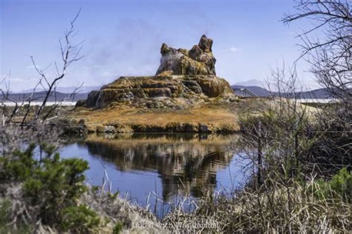 How was the Fly Geyser in Nevada formed