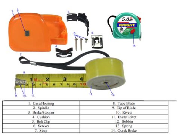 inside of a tape measure