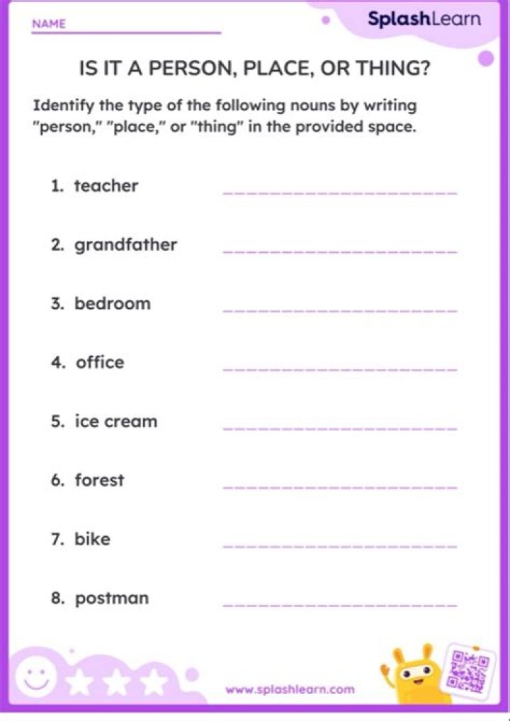 Is a specific person place or thing?