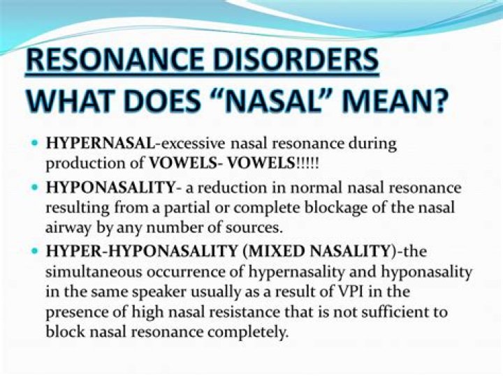 Is Hypernasality a resonance?
