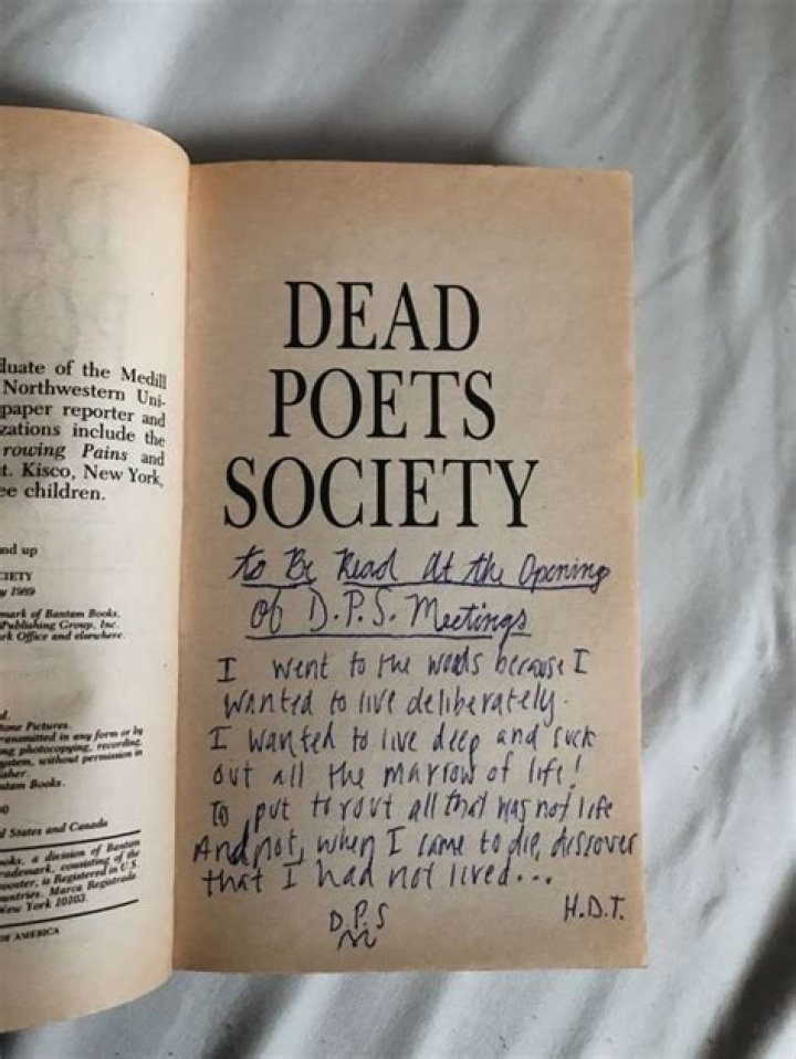Is there a Dead Poets Society book?