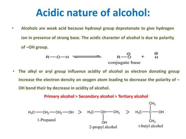Is water and alcohol considered acid?