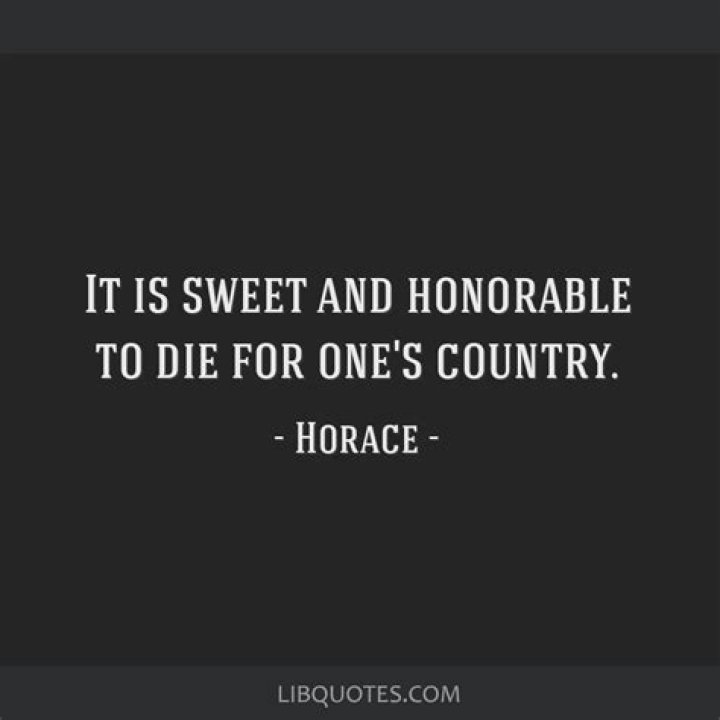 it is sweet and proper to die for one’s country