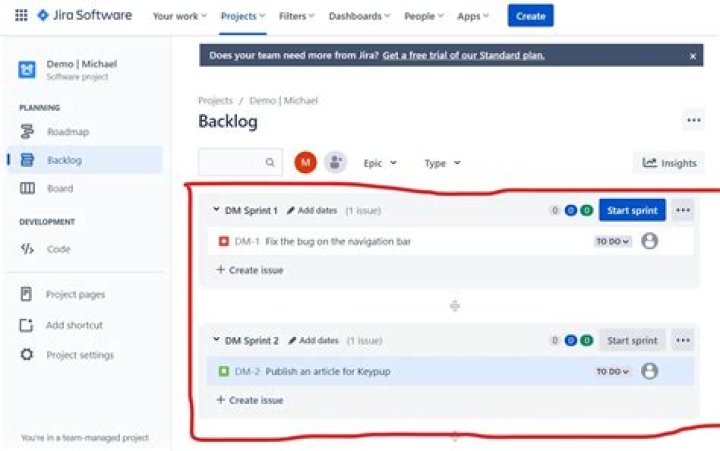 jira create sprint