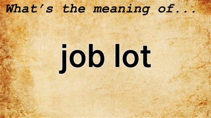 job lot meaning