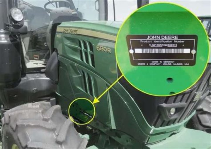 john deere tractor serial number location