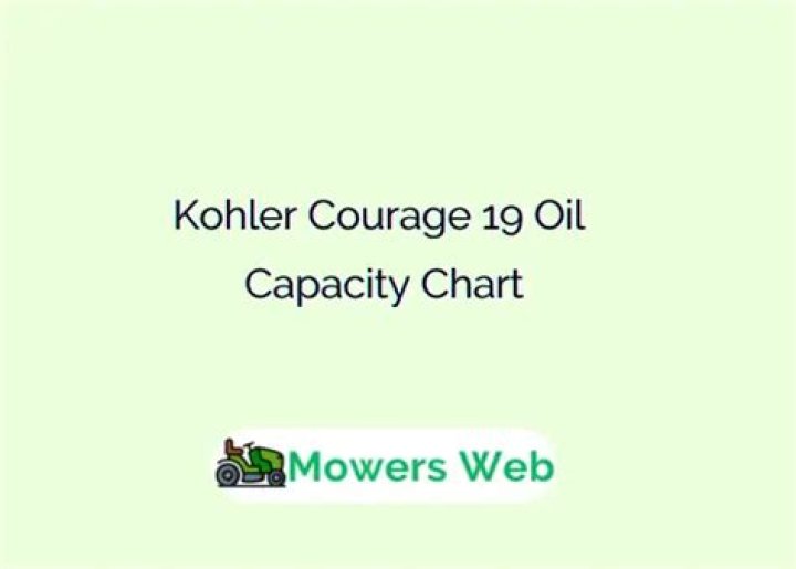 kohler courage 19 oil capacity