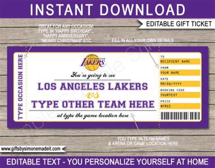 laker tickets
