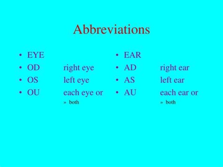 left ear abbreviation