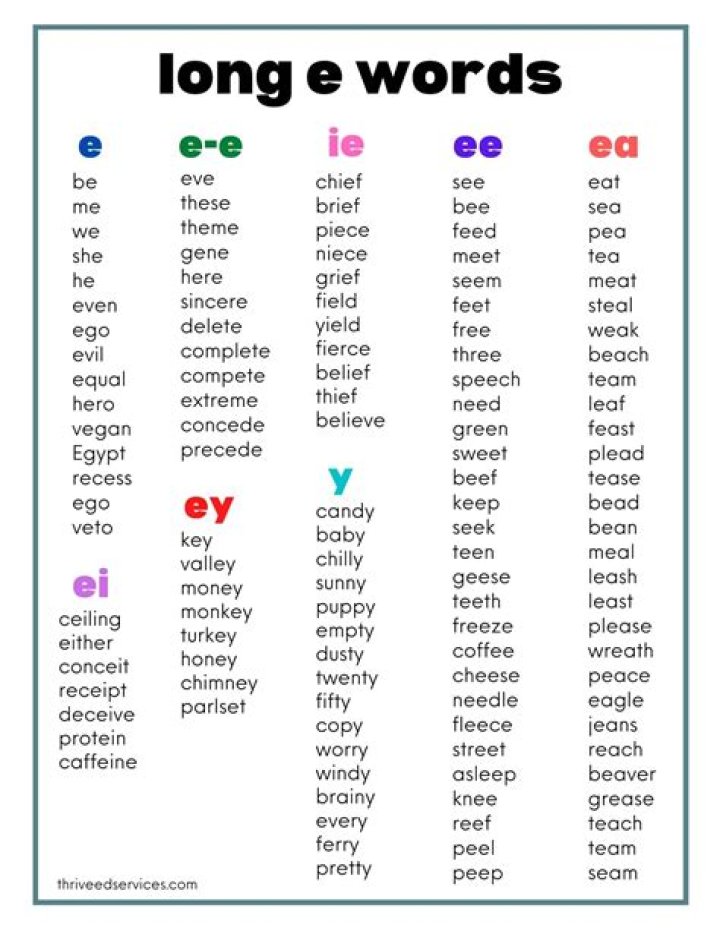 long e words