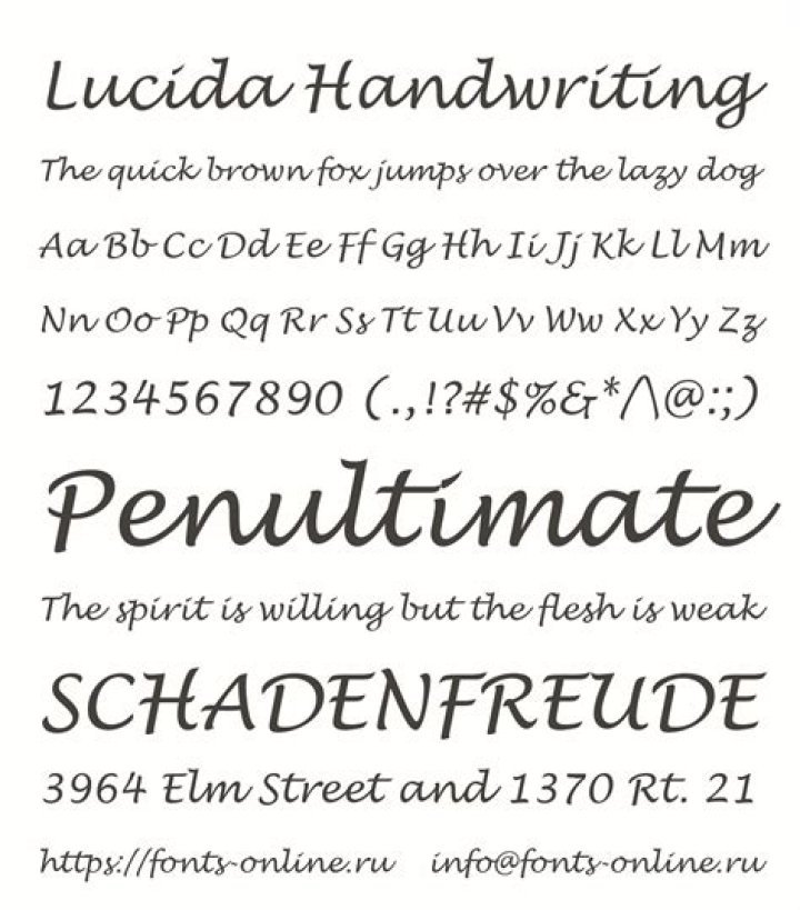 lucida handwriting