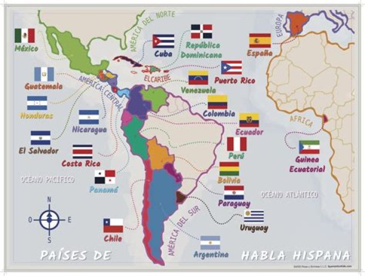 map of spanish speaking countries