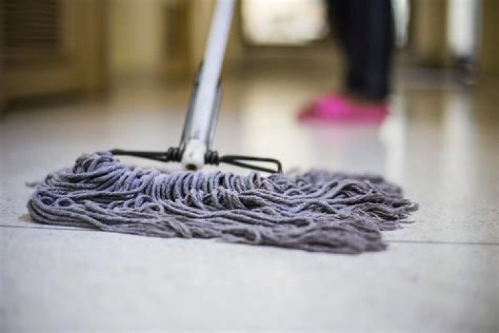 mopping with bleach