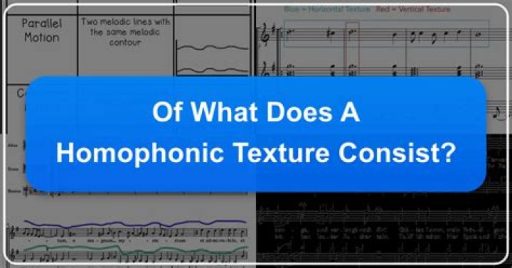 of what does homophonic texture consist