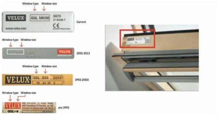 old velux window codes