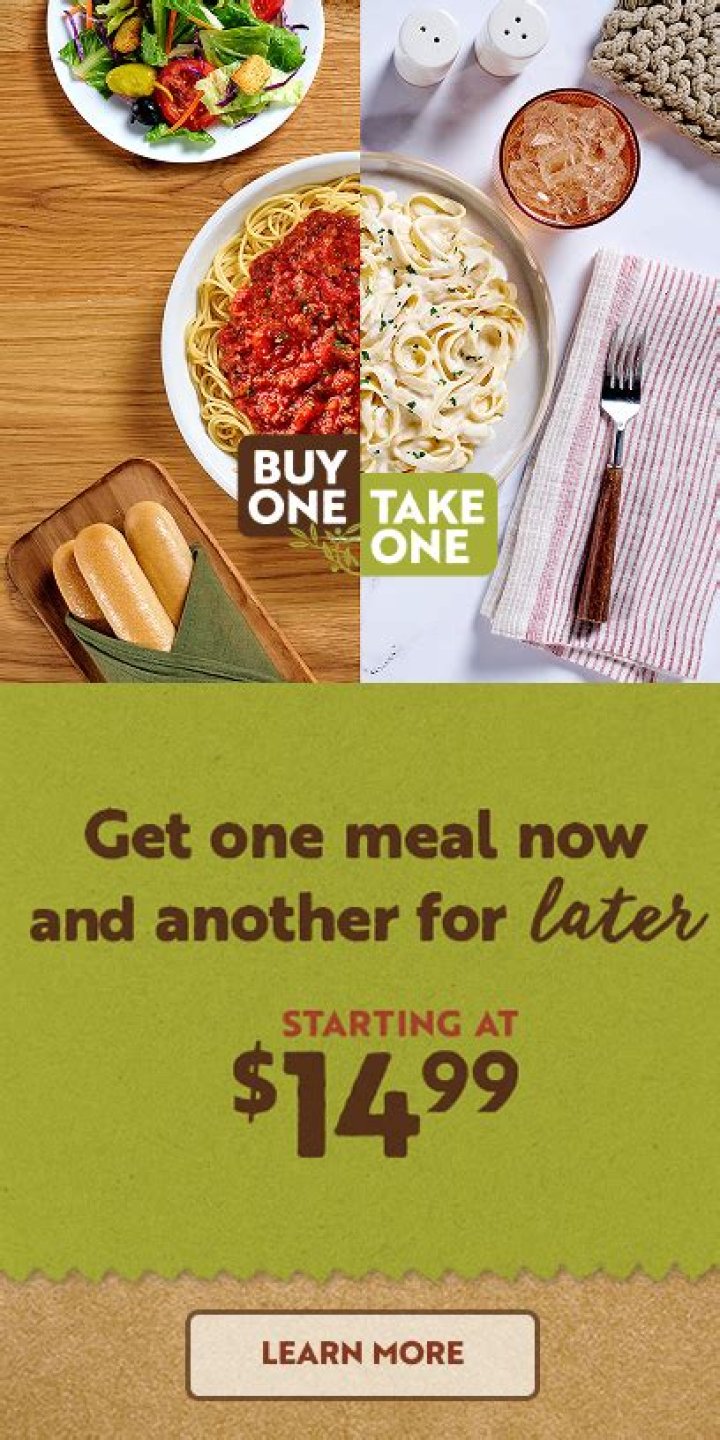 olive garden buy one take one home special