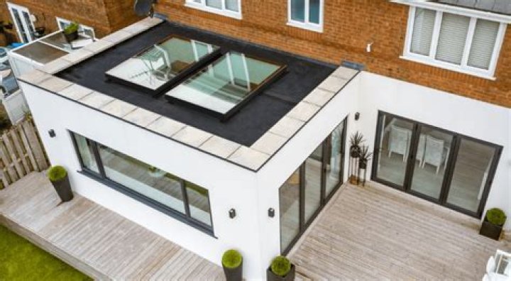 overhang flat roof extension
