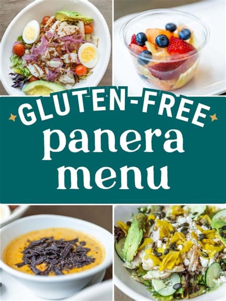 panera gluten free menu