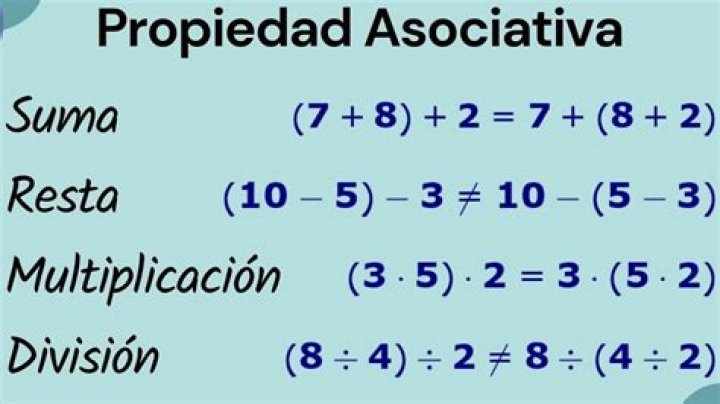 propiedad asociativa ejemplos