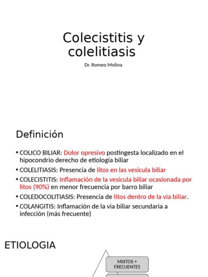 ¿Qué es la colecistitis y colelitiasis?