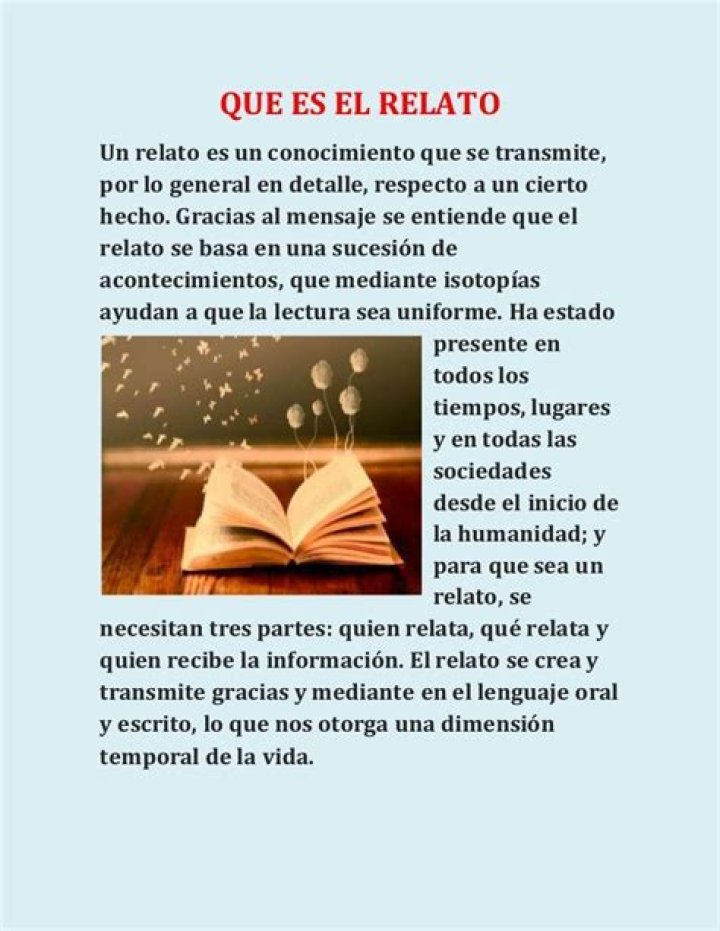 que es un relato