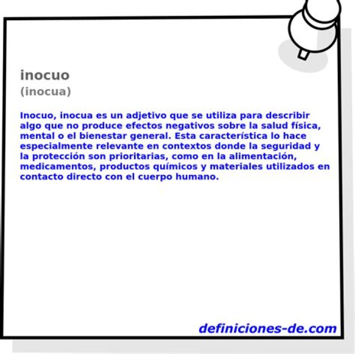 qué significa inocua