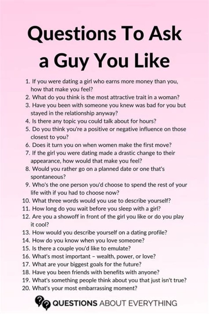 random questions to ask a guy