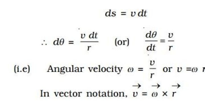 relation between linear velocity and angular velocity