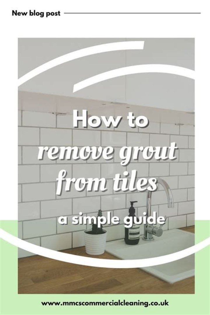 remove dry grout from tiles