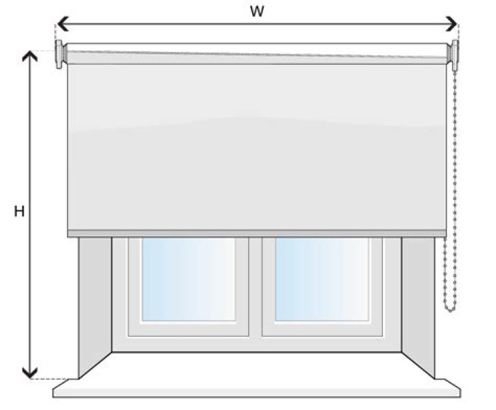 roller blind outside recess