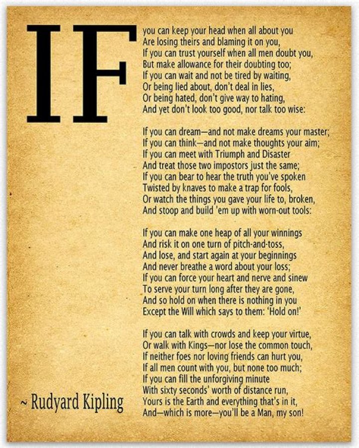 rudyard kipling if