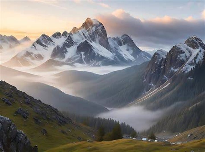 rugged mountain range