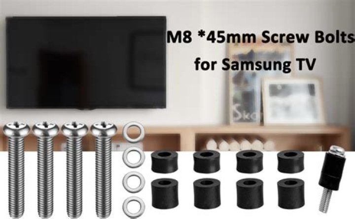 samsung tv wall mounting screws size