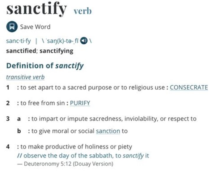 sanctify definition