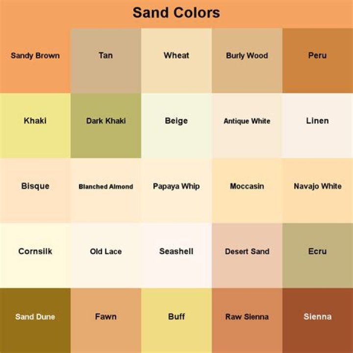 sand color names