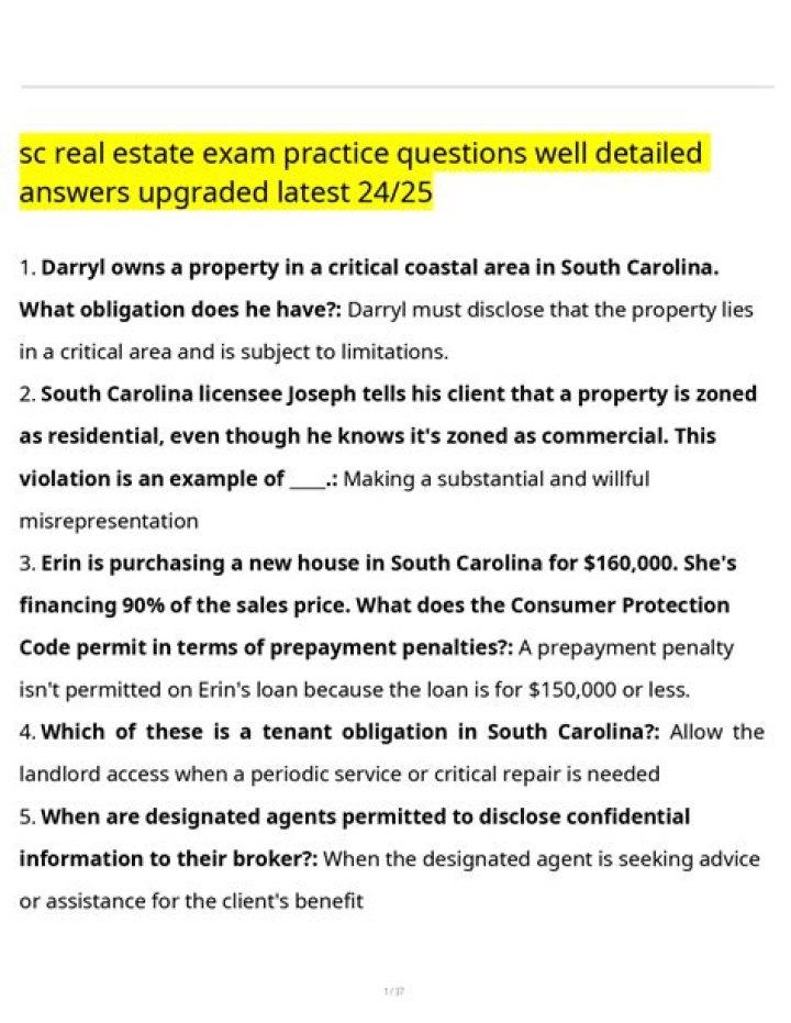 sc real estate exam pass rate