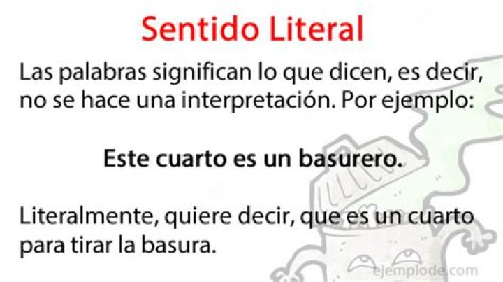 sentido literal ejemplos