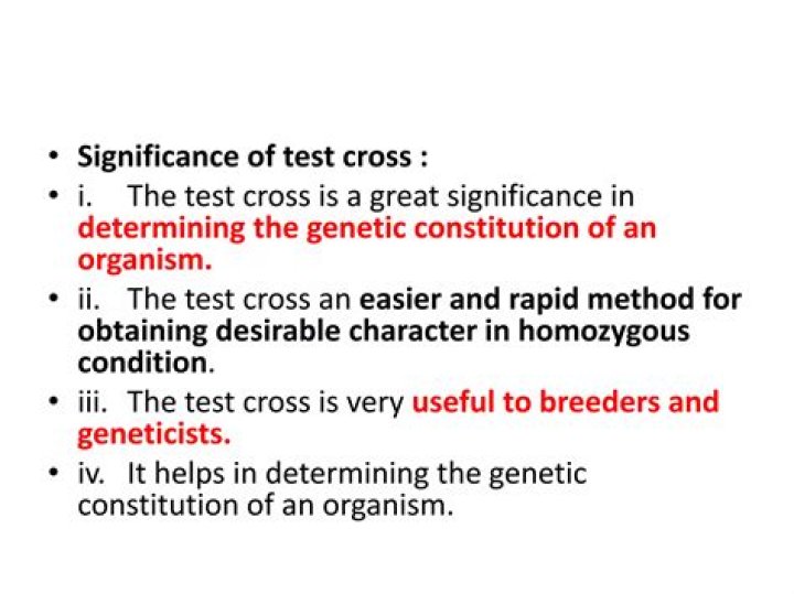 significance of test cross