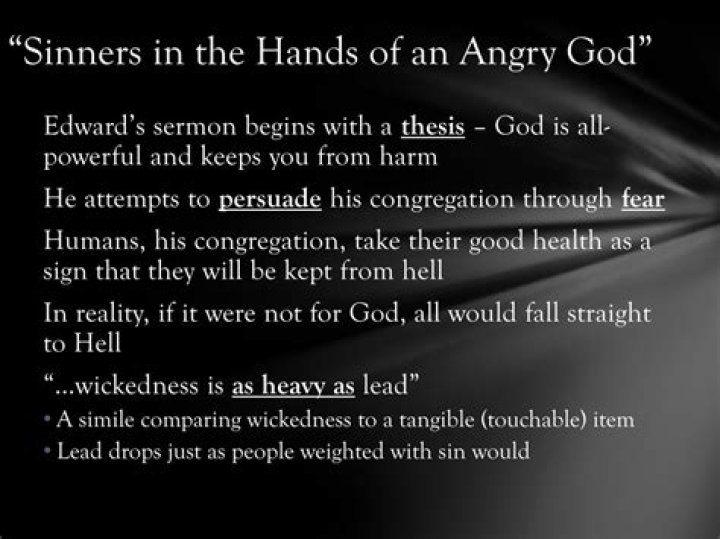 sinners in the hands of an angry god tone