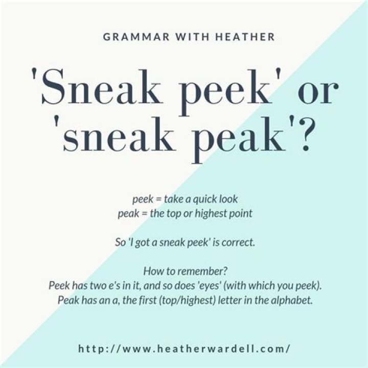sneak peek meaning