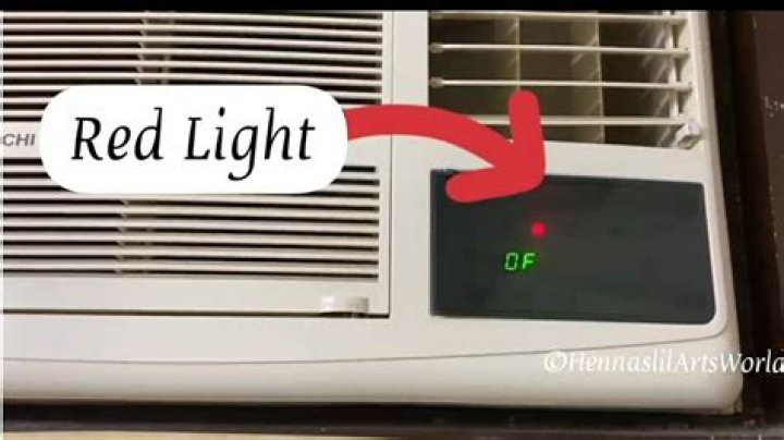 solid red light on ac unit